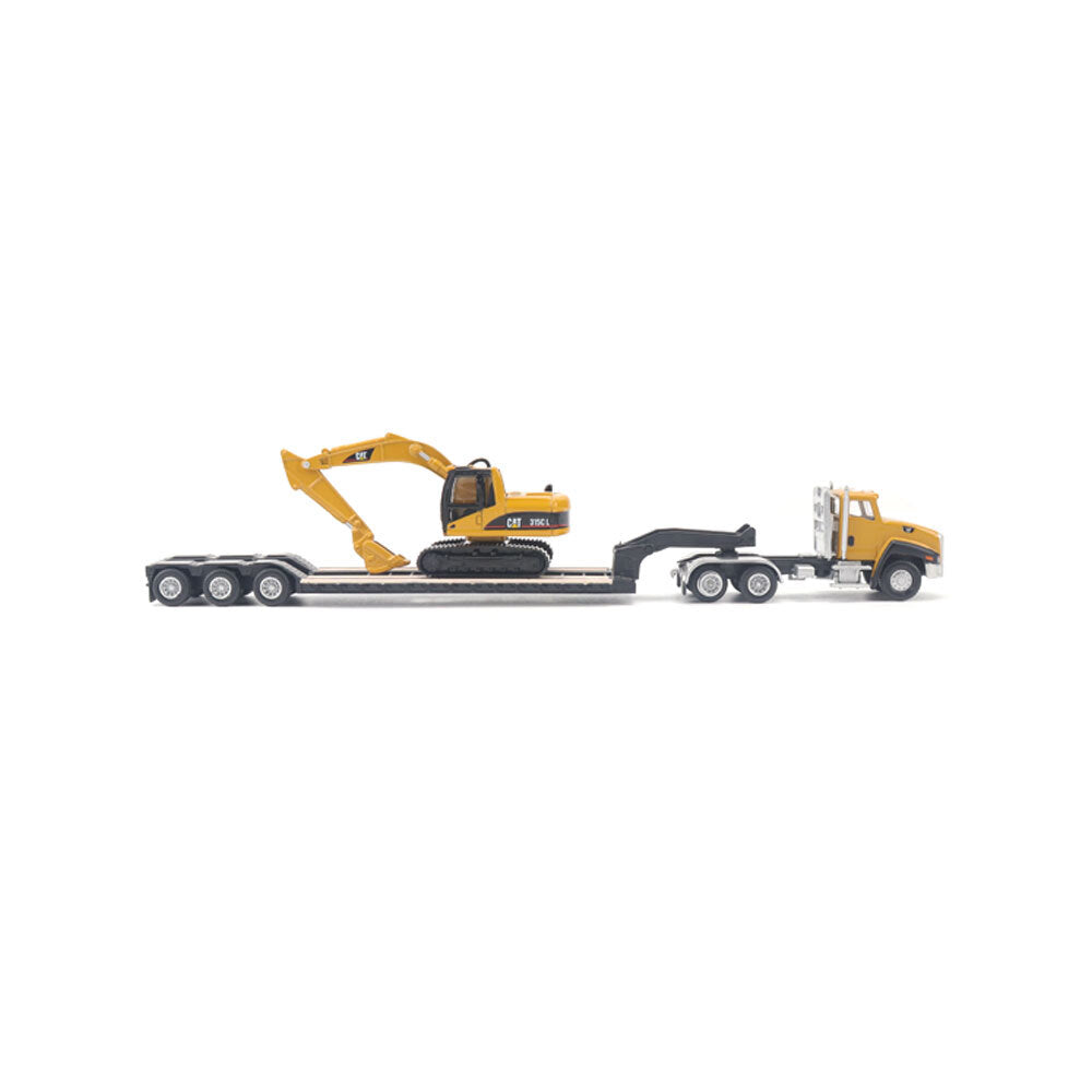 Diecast Masters 1:87 | Cat CT660 Tractor & Lowboy | W/Excavator Kids Toy 8y+ Asstd