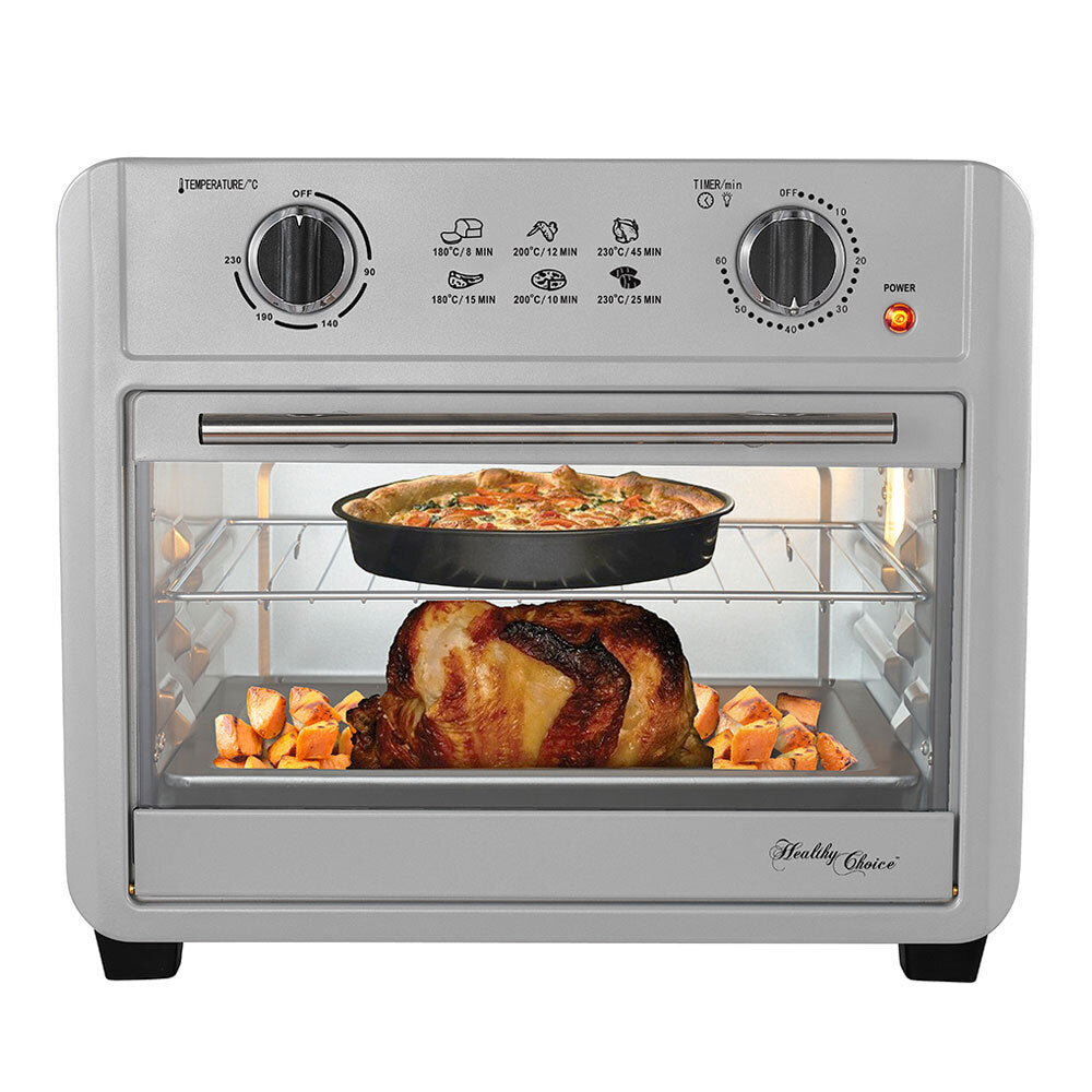 Healthy Choice 23L Air Fryer Convection Oven | 1700W - Electric Countertop Fryer with Accessories | Temperature Controls | Preset Meals