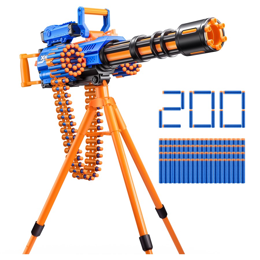 XSHOT Insanity Motorised Kids Children Blaster Soft Bullet Toy Gun (200 Darts) by ZURU | Air Pocket Technology | Foam Darts Shooter Indoor Outdoor