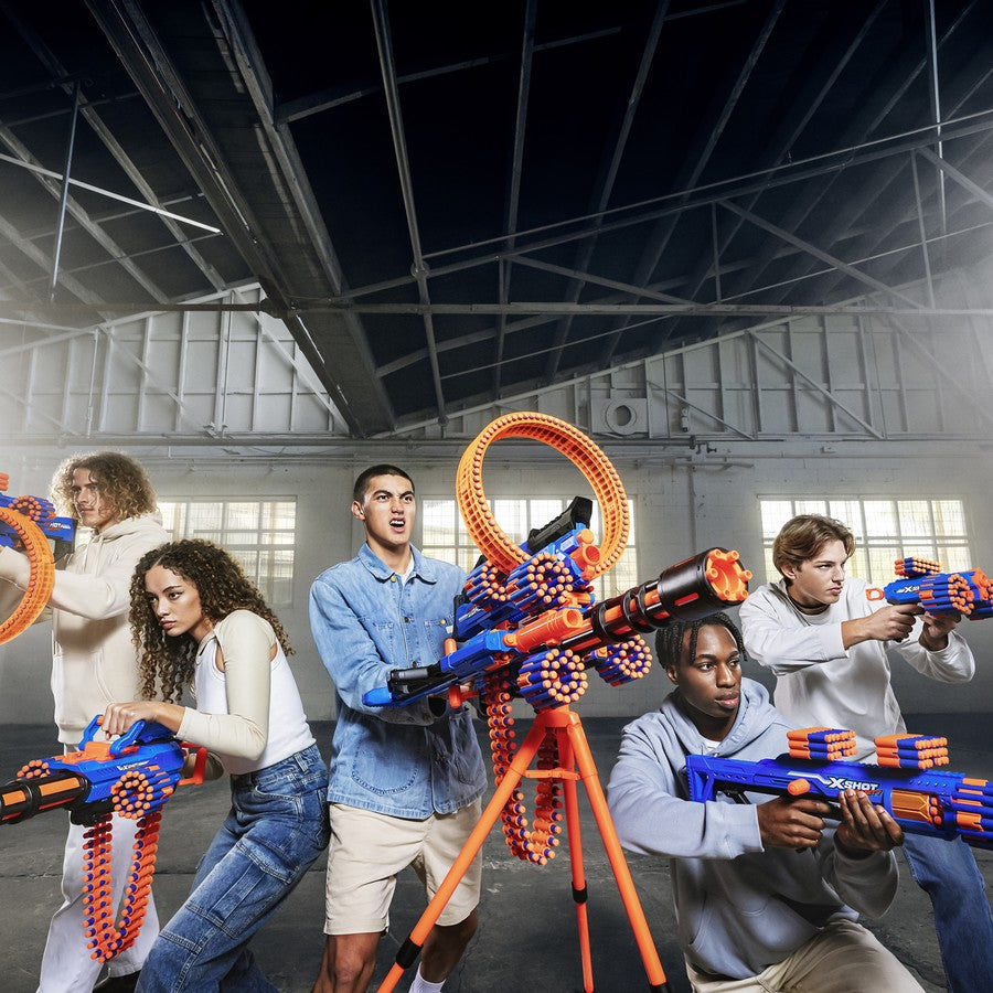 XSHOT Insanity Motorised Kids Children Blaster Soft Bullet Toy Gun (200 Darts) by ZURU | Air Pocket Technology | Foam Darts Shooter Indoor Outdoor