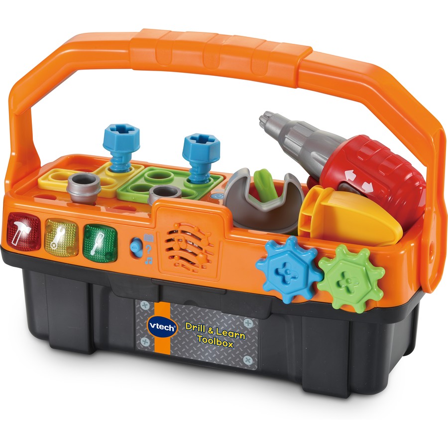 VTech Pretend Kids Toddler Toolbox | Electronic Learning Tool Kit | 3 Games Modes - Learning, Challenge, Music