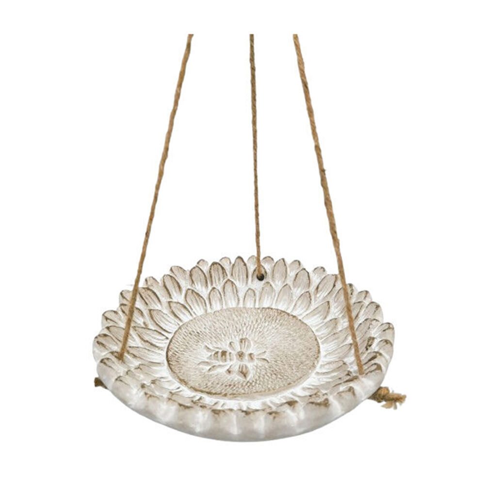 2PK Urban Ceramic | Fable Bee Outdoor Garden Bird Feeder | 20cm Bisque