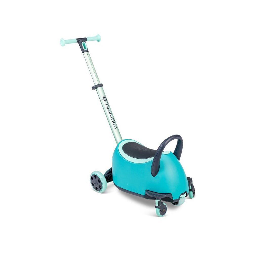 YVolution Glider | Luna 5-in-1 Scooter & Ride-On Kids Toy | Green 10m+