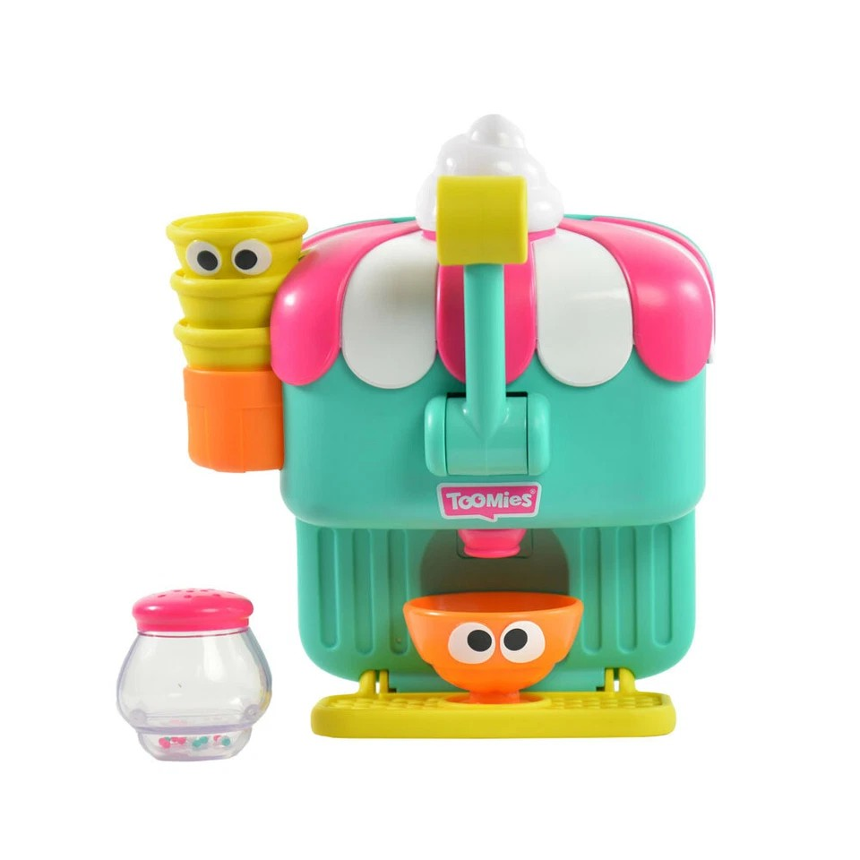 Toomies Foam Ice-Cream Cone Factory | Deluxe Baby/Toddler Bath Toy Set | Bubble Bath