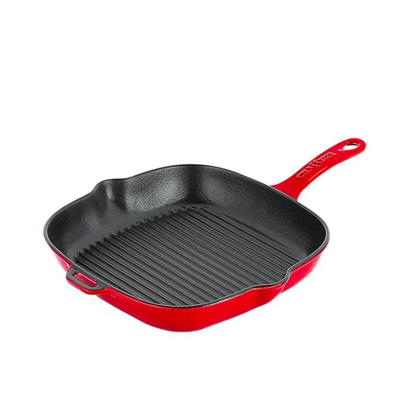 Chasseur Square Grill Pan 25cm Chilli Red