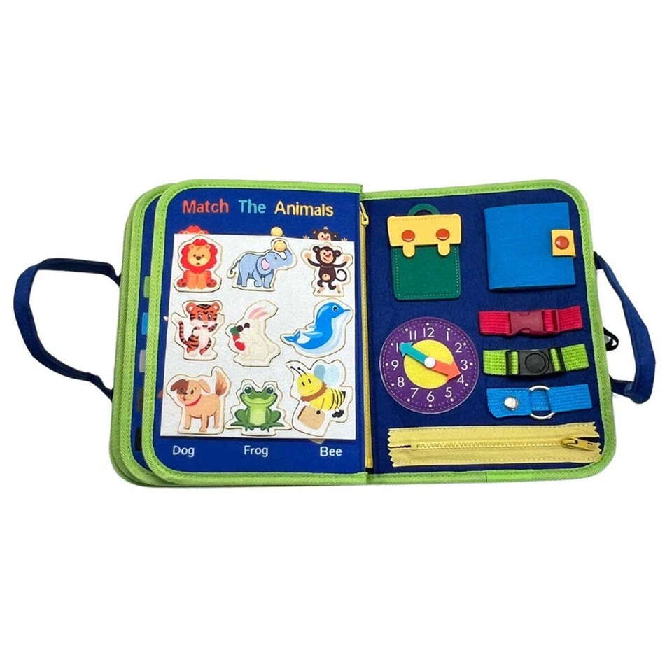 Magic Sensory Busy Board Kids/Toddler | Montessori Interactive Play Activity Toy | Blue 18m+
