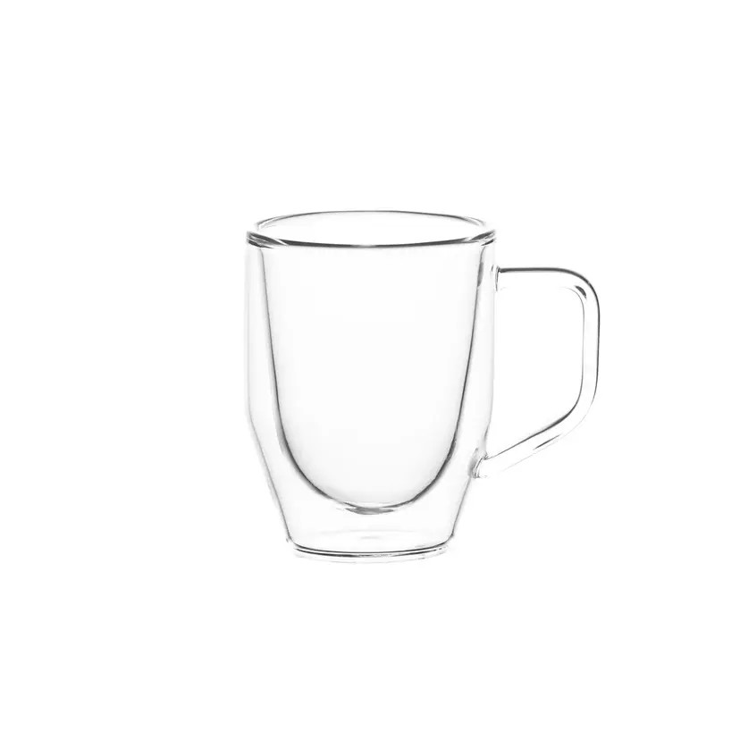 Salisbury & Co Brew Double Wall Mug | 100mL Set of 2 | Dishwasher Safe | Thermal Quality Glass