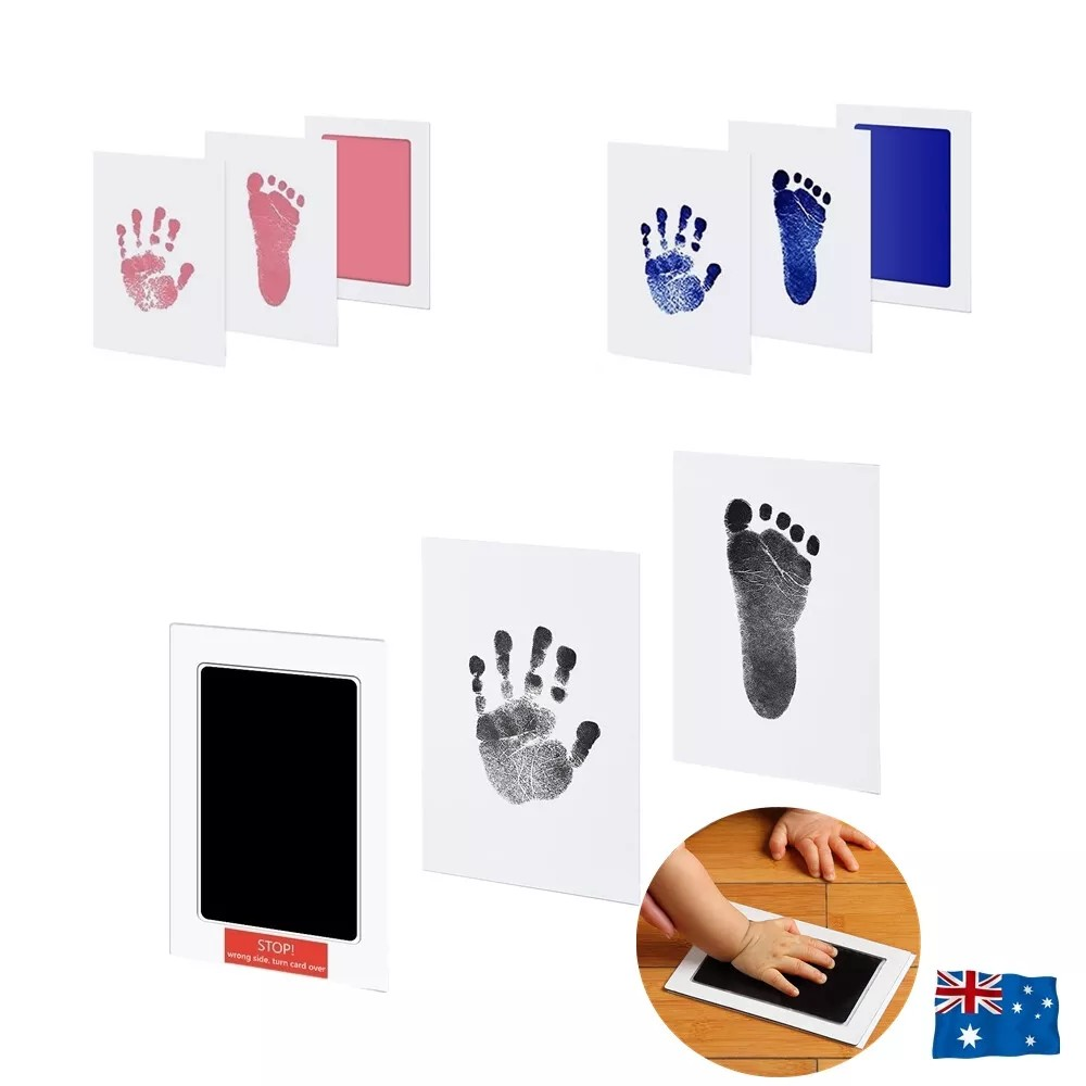 Newborn Baby Pet Wipe Safe Inkless Hand Foot Print Keepsake Kit Christmas Gift