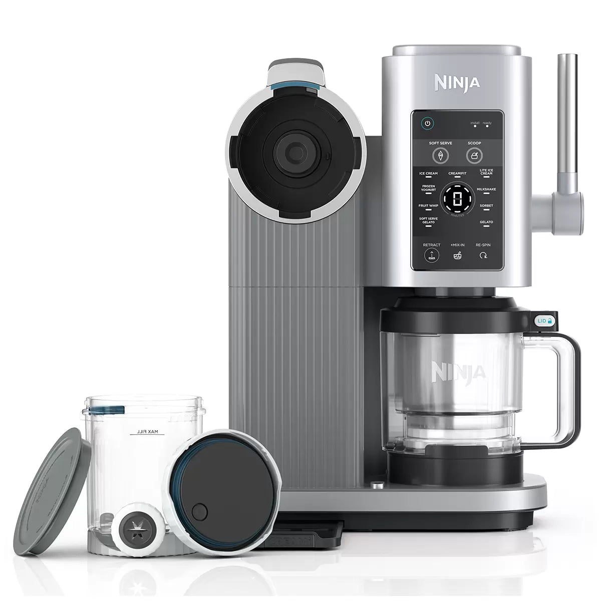 Ninja Ice Cream Machine | Electric Ice Cream Gelato Fruit Soft Serve Maker | Low Calorie Protein Dessert Machine