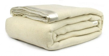 Jason Commercial Australian Wool Blanket 400gsm Bedding Doona - QUEEN/ KING - Ivory (Natural)