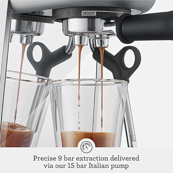 Breville Espresso Coffee Machine | Ground Coffee Barista Style Cappuccino Coffee Maker| Inbuilt Milk Frother