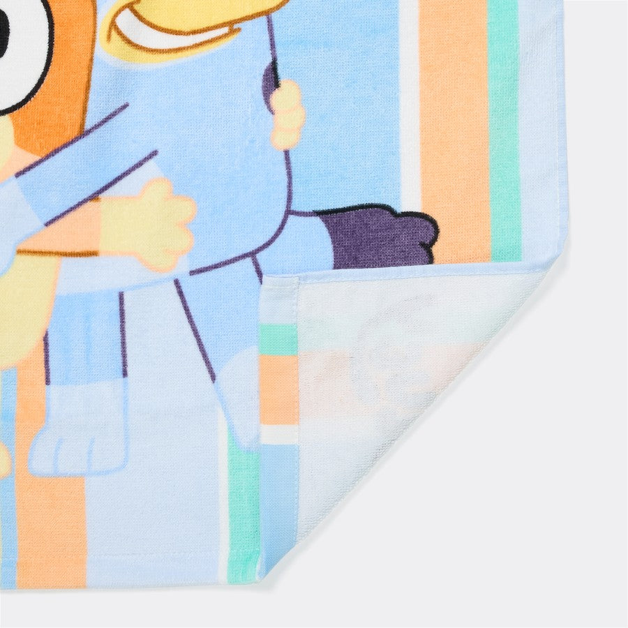 Bluey Hooded Beach Towel | Kids Toddler Cotton Absorbent Bingo Drying Towel 60x120cm