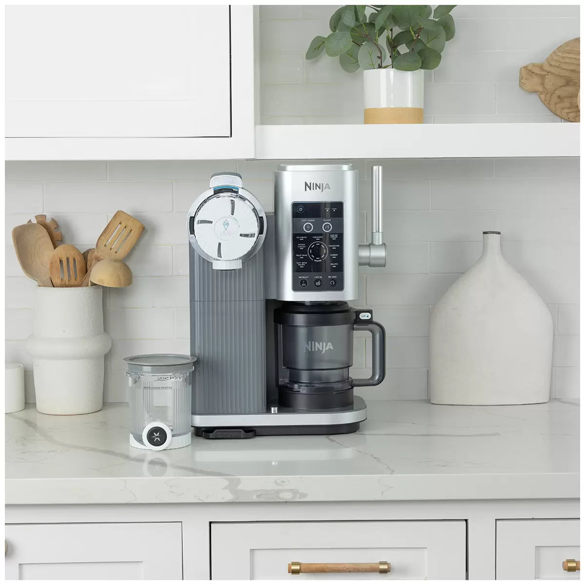 Ninja Ice Cream Machine | Electric Ice Cream Gelato Fruit Soft Serve Maker | Low Calorie Protein Dessert Machine