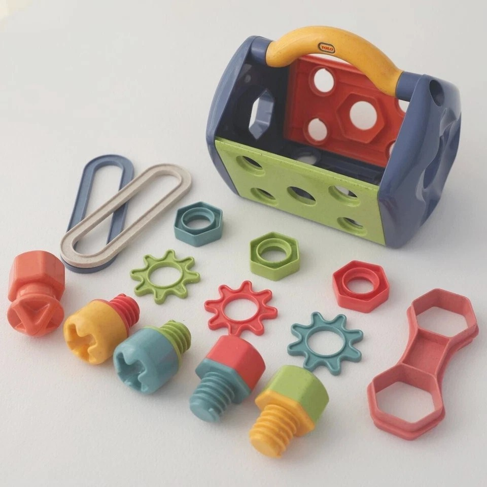 Tolo Toys Bio Plastic 19.5cm | 14pc Tool Box Set Baby/Toddler Activity Toy