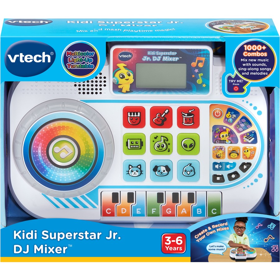 Kids Toddler Musical DJ Mixer | Portabe Battery Toy | Musical Song Turntable | Learning Letters Numbers Colours