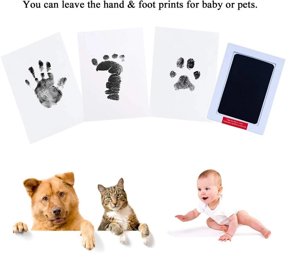 Newborn Baby Pet Wipe Safe Inkless Hand Foot Print Keepsake Kit Christmas Gift
