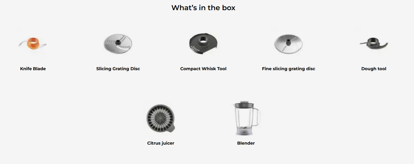 Kenwood Food Processor | Electric Slicer Grater Shredder with Smoothie Blender | Citrus Juicer
