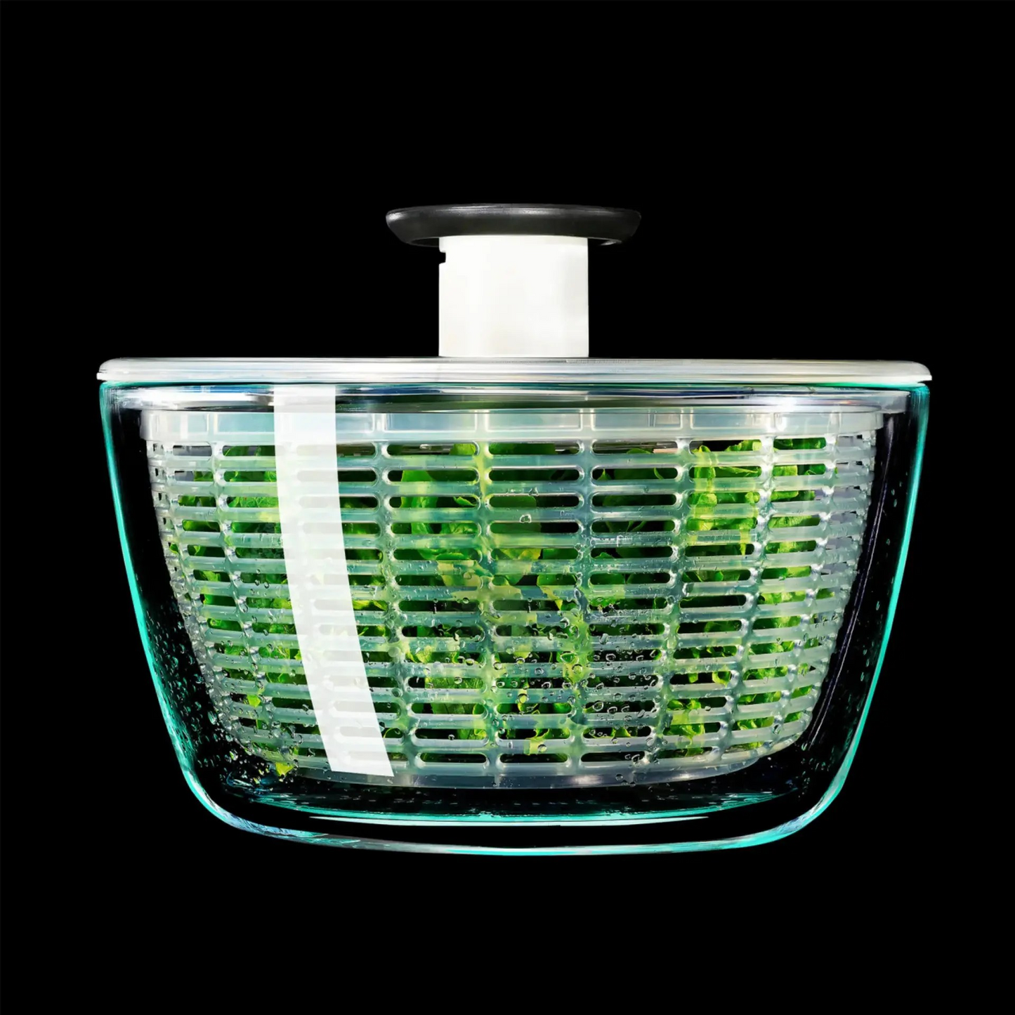OXO Good Grips Glass Salad Spinner | Dishwasher Safe | Large Serving Bowl | Colander