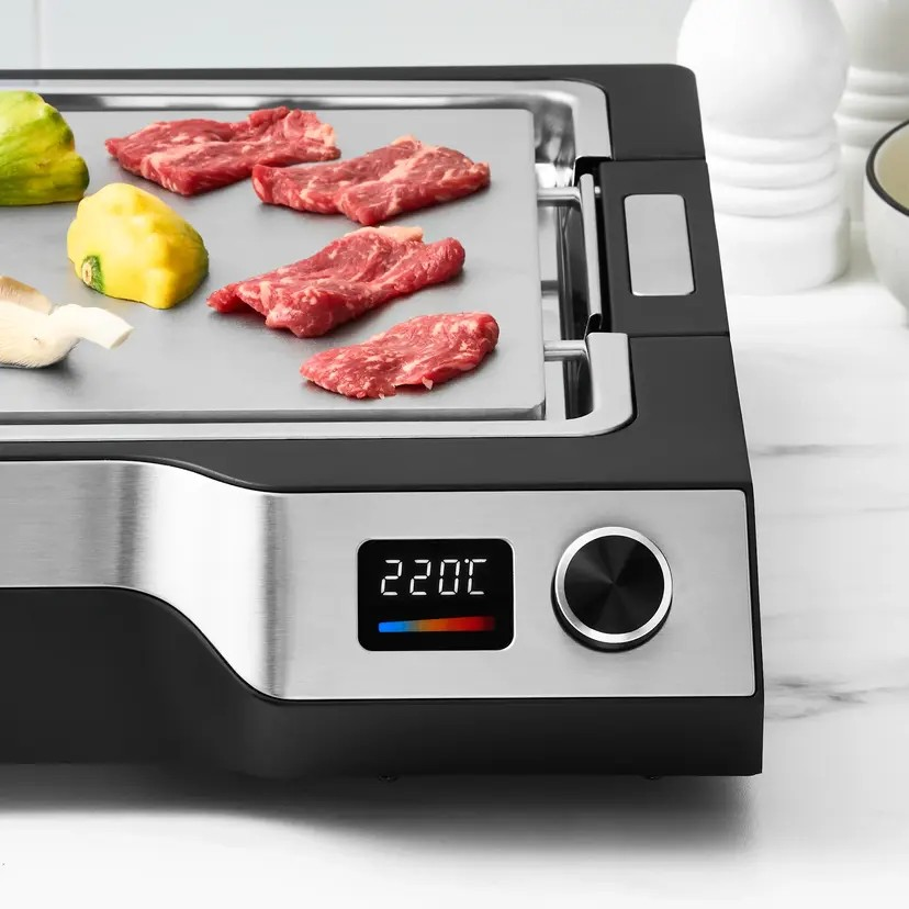 Wolstead Teppanyaki Grill | Grill Non-Stick Plate |1650W Electric Teppanyaki Tabletop Grill Griddle | Hot Plate Cooker