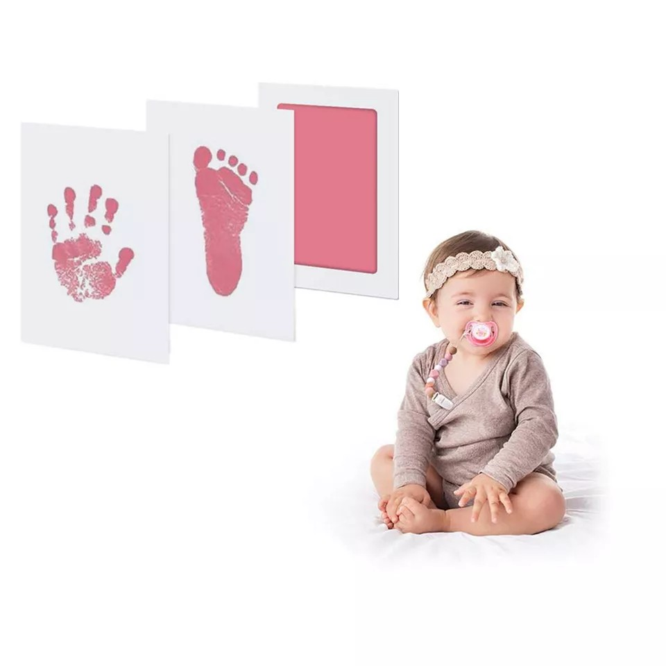 Newborn Baby Pet Wipe Safe Inkless Hand Foot Print Keepsake Kit Christmas Gift