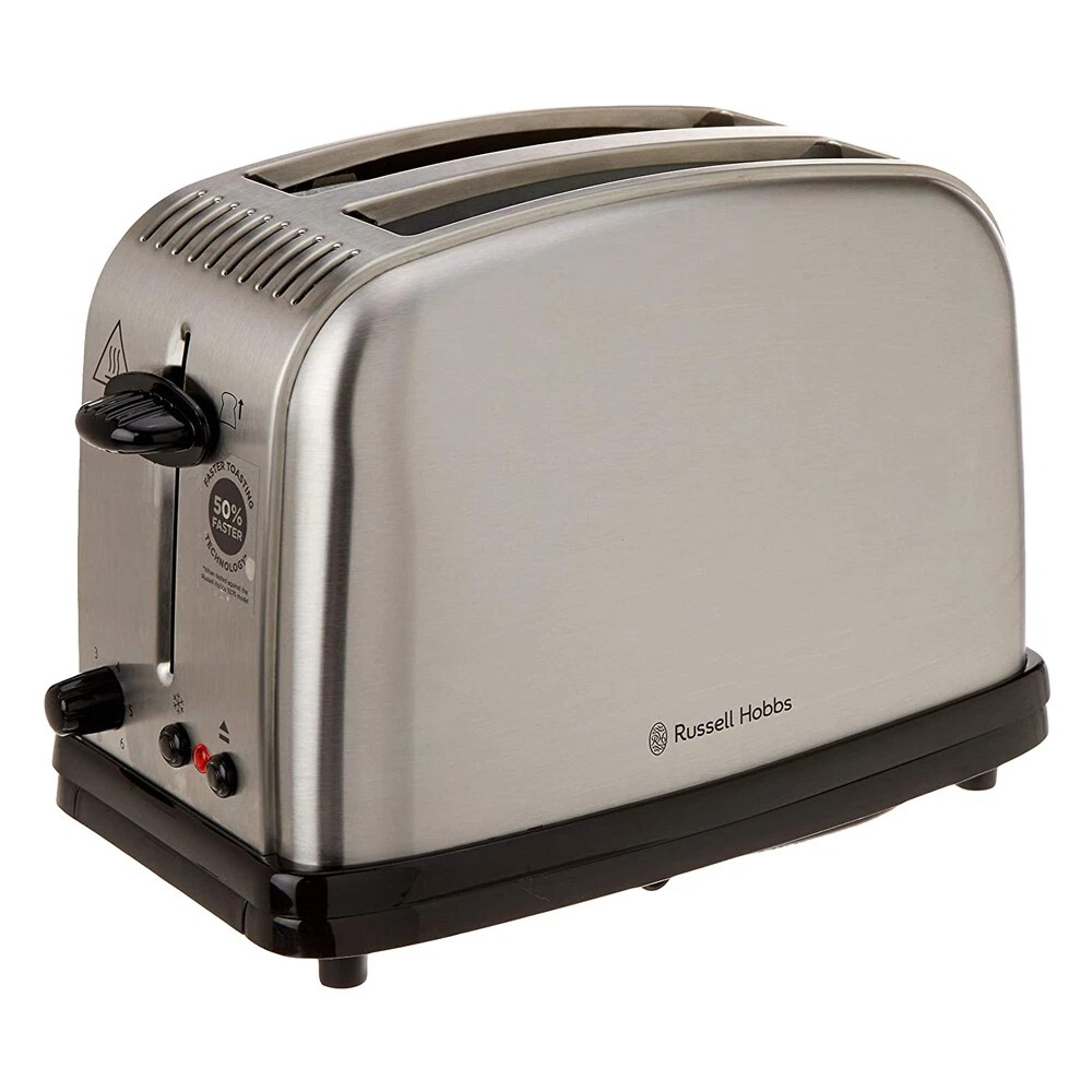 Russell Hobbs Classic 2 Slice Toaster | Brushed Stainless Steel | 1670W