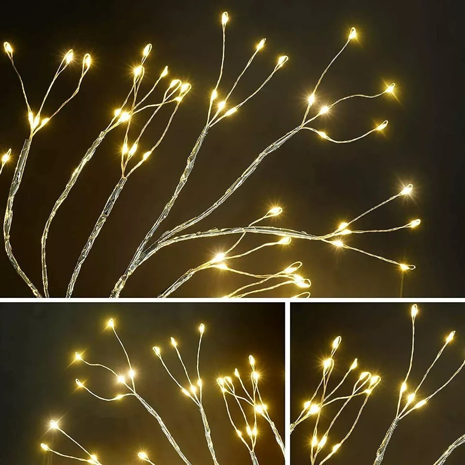 108 LED USB Tree Night Light Fairy Wire Desk Table Room Lamp Party Decor Bedside