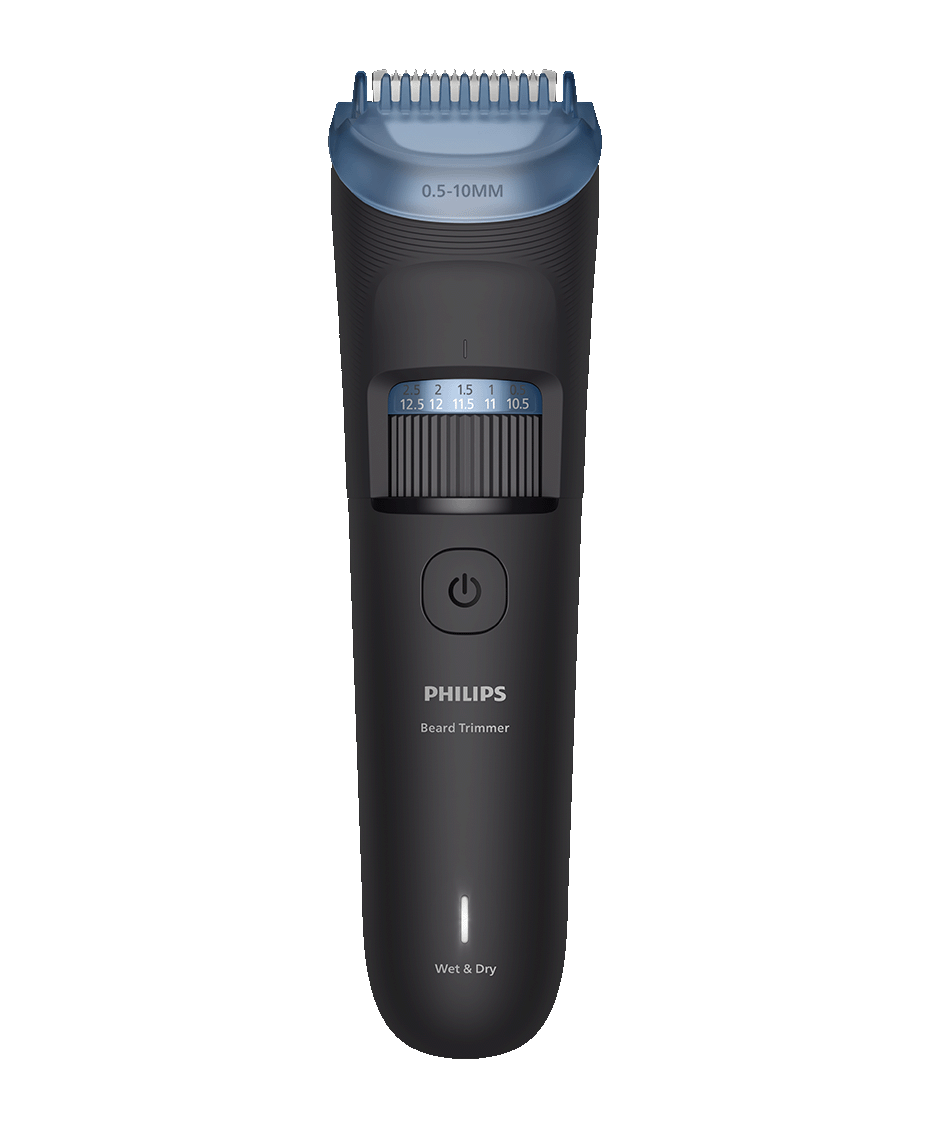 Philips Series 3000 Waterproof Beard Trimmer | BeardSense Tech | 40 Length Settings & 360° Grip