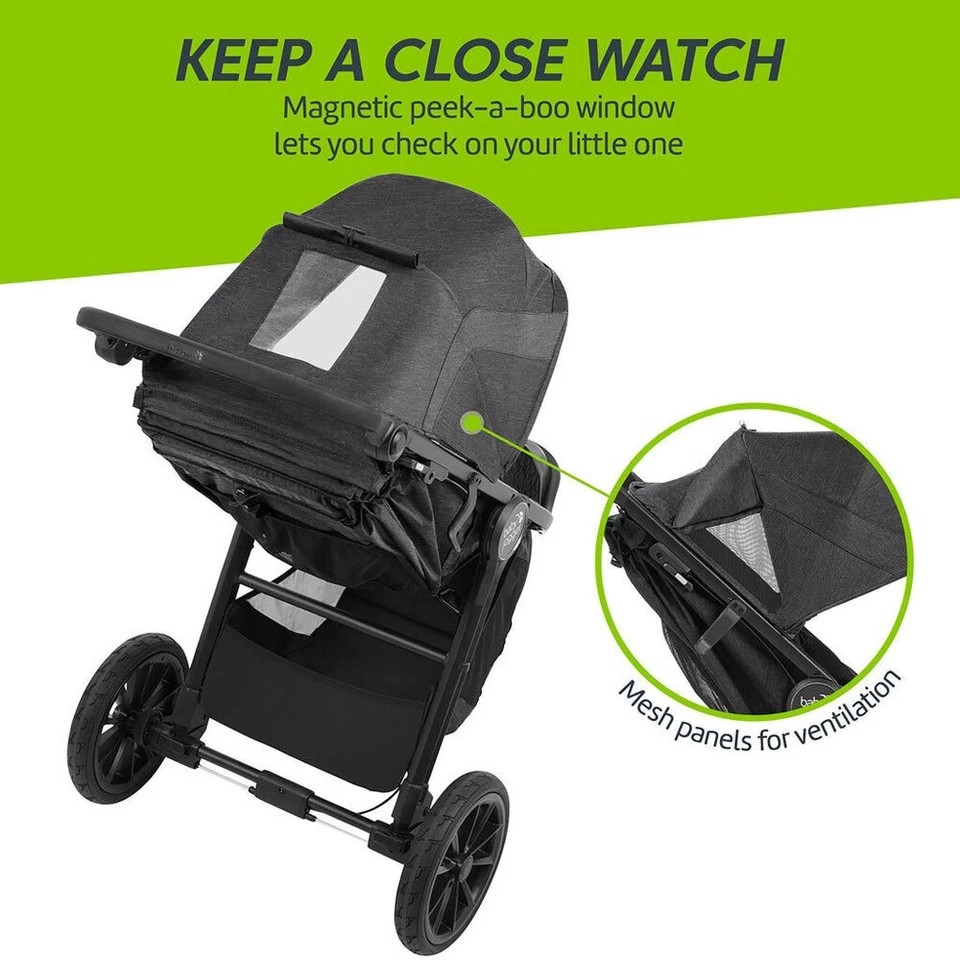 Baby Jogger City Elite 2 | Opulent Black | All Terrain Folding Travel Stroller