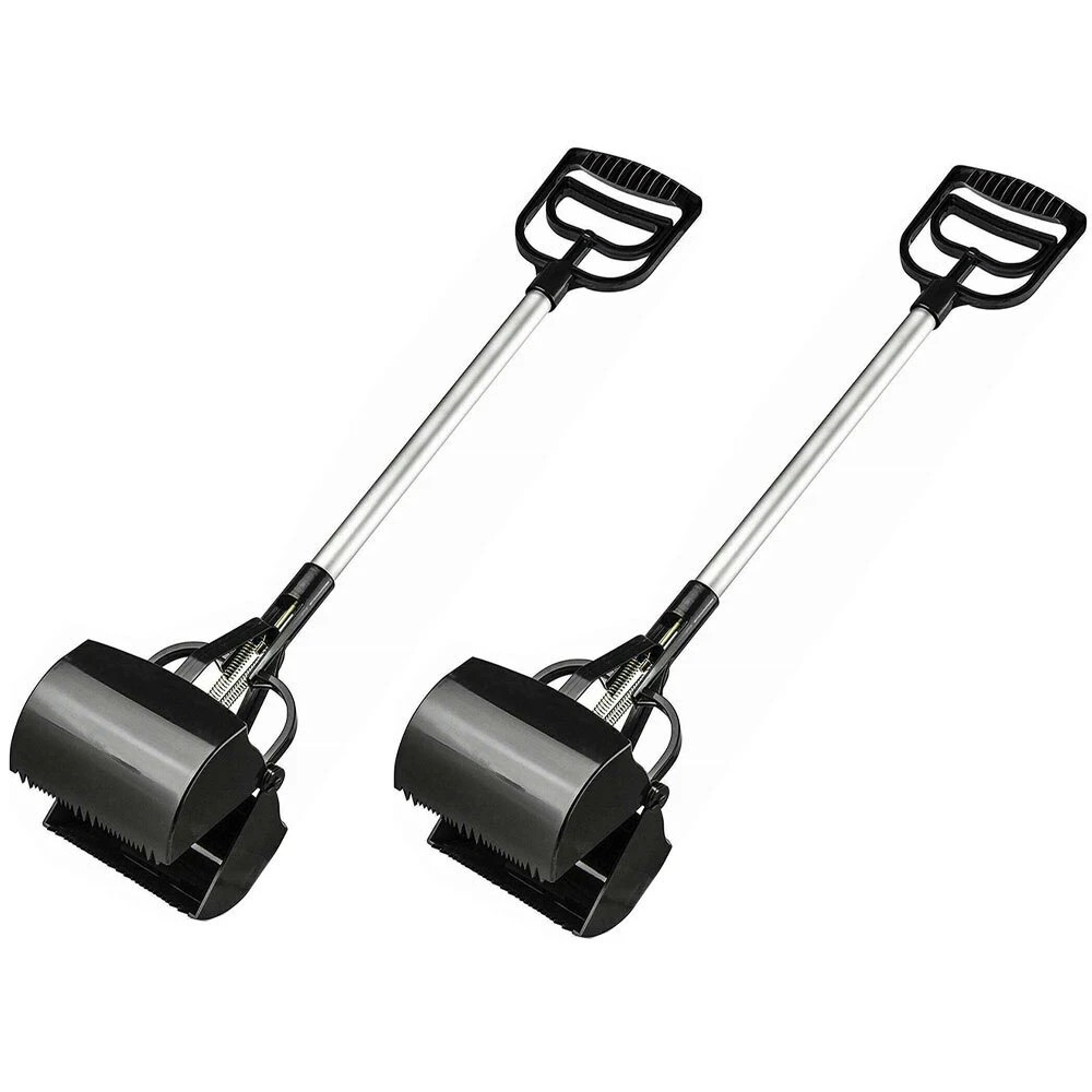 2x Show Master Long Handle Dog/Animal Poop Scooper Cleaner Claw Tray 70cm