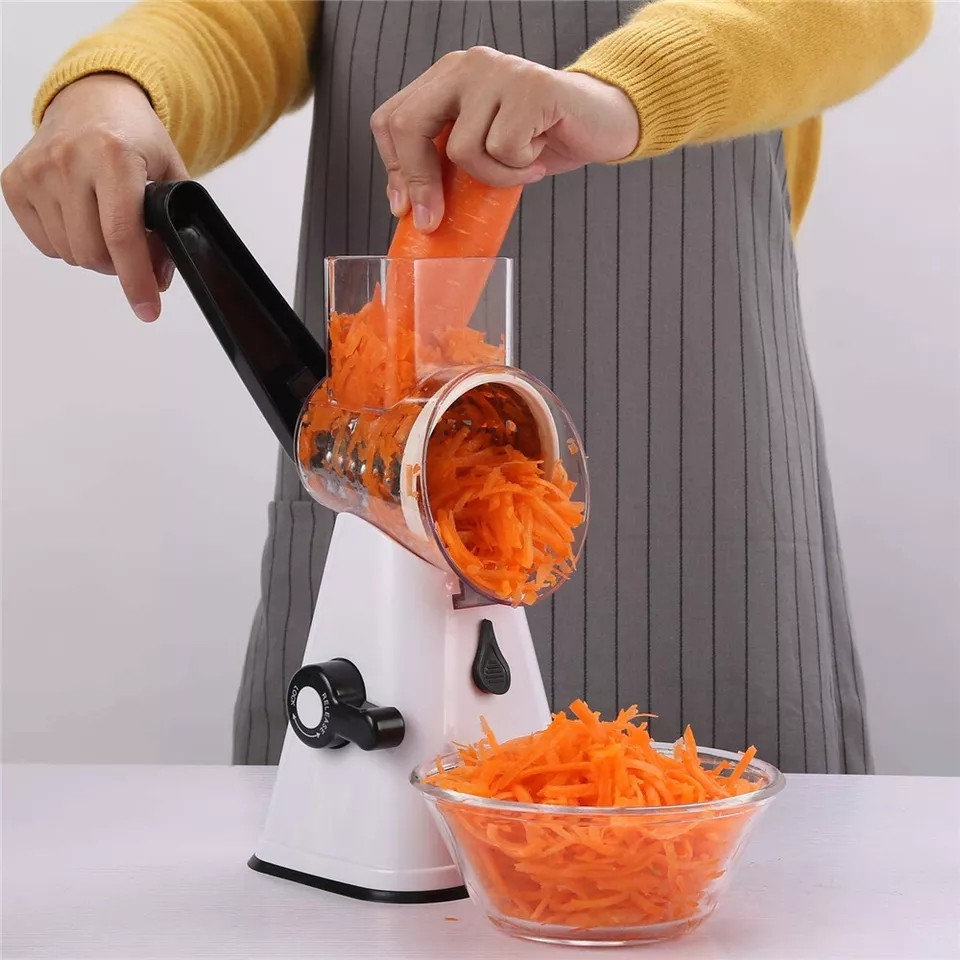 Kitchen Multifunction Vegetable Food Manual | 3 Blade Rotary Grater | Chopper Slicer Cutter | Shredder |