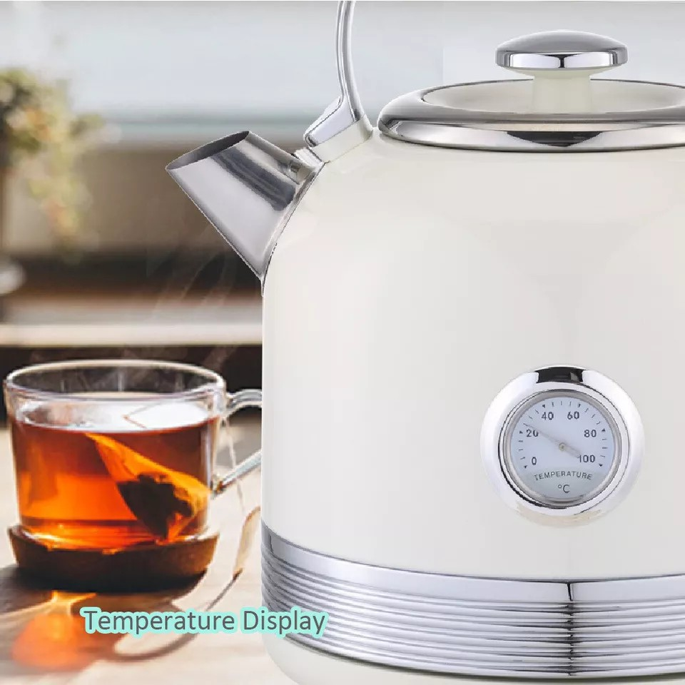 Philex 240V Cordless Stainless Steel Electric Kettle | 1.7L Water Boiler White
