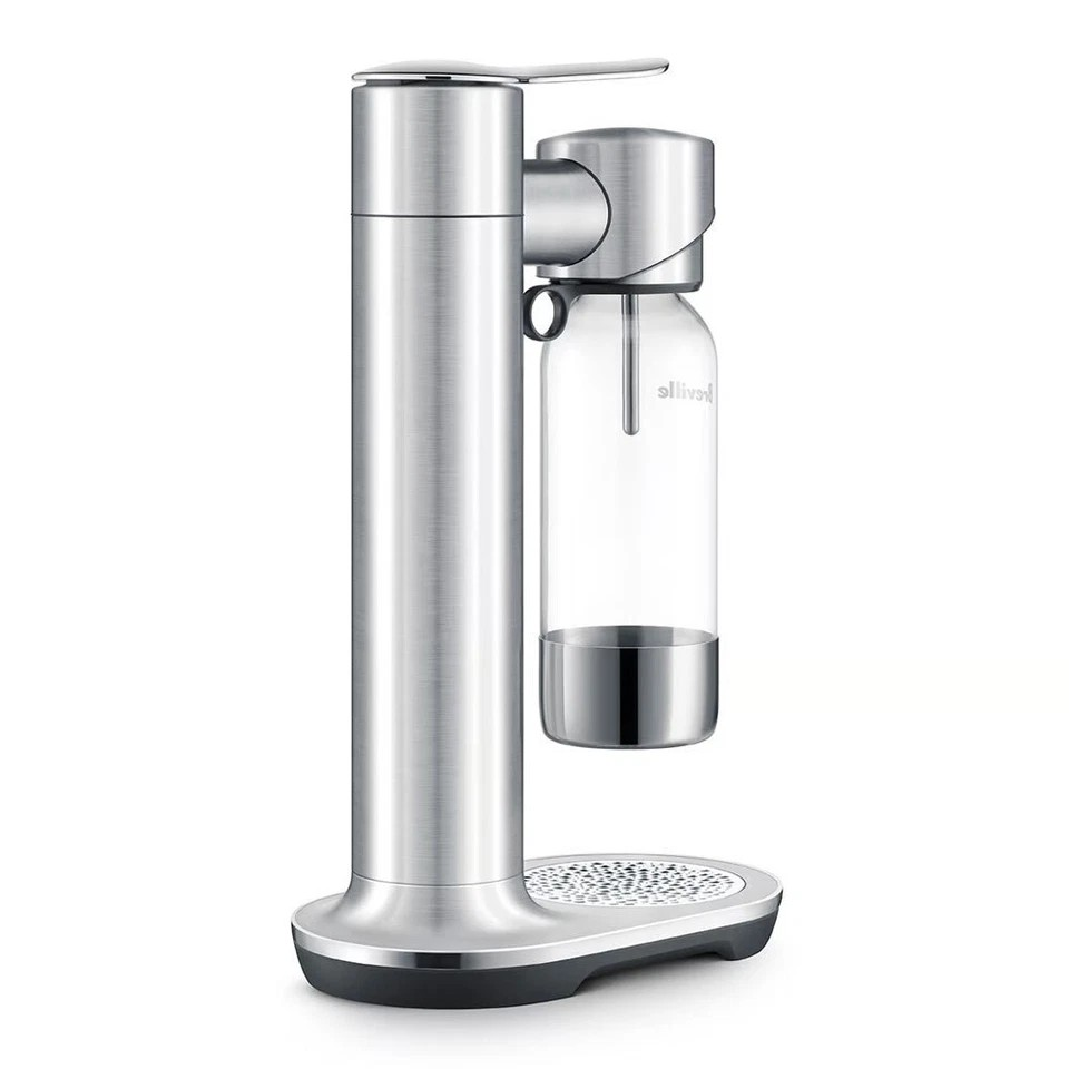 Breville The InFizz Aqua Water Sparkler | Brushed Stainless Steel | Carbonated Water | Ergonomic Design | Easy Twist and Lock