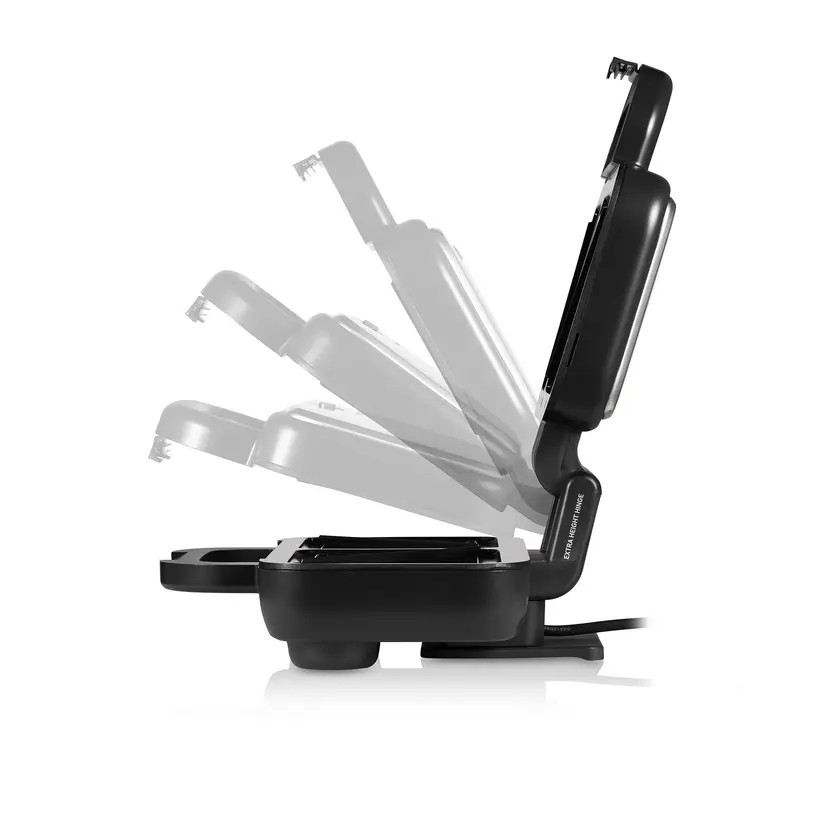 Sunbeam Turbo Crunch 2 Slice Toastie Maker | Stainless Steel | Extra Height Hinge to Hold Bread in Place | Built-in Cord Wrap | Space Saving | Duraceramic Coating