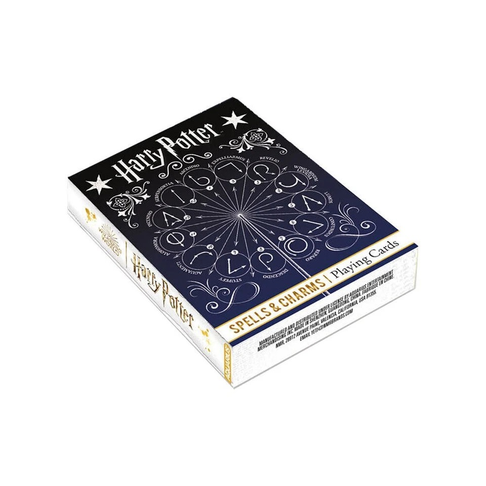 Aquarius Harry Potter Playing Cards | Spells & Charms Magic-Themed Playing Cards | 4 Set Card Deck