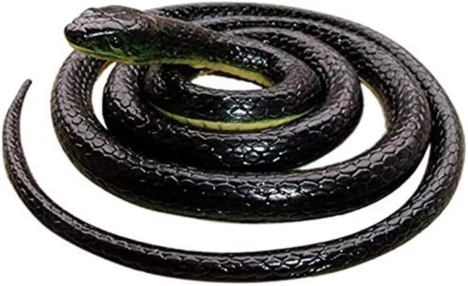 Realistic Rubber Snake Toy - Fake Garden Snake for Pranks | Pest Control & Halloween Decoration | Lifelike Scary Gag Gift