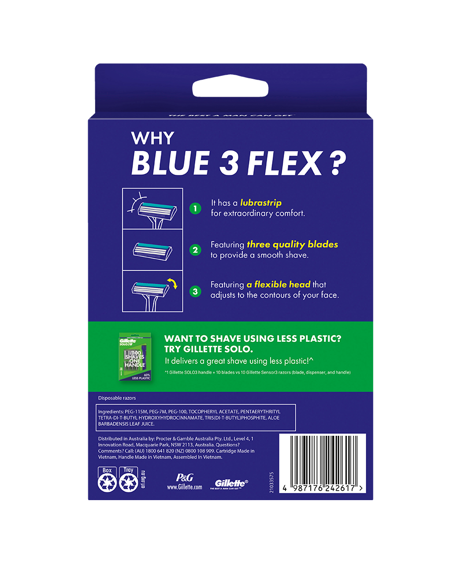 Gillette Blue II Razor 24 Pack | Aloe-Infused Twin Blade Razors | Disposable Razors