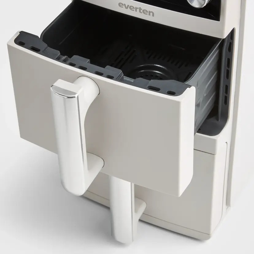 Everten 10L Airfryer | Double Drawer Air Fryer | Space Saving & Multi-Zone | Slimline | Roast/Bake/Airfry