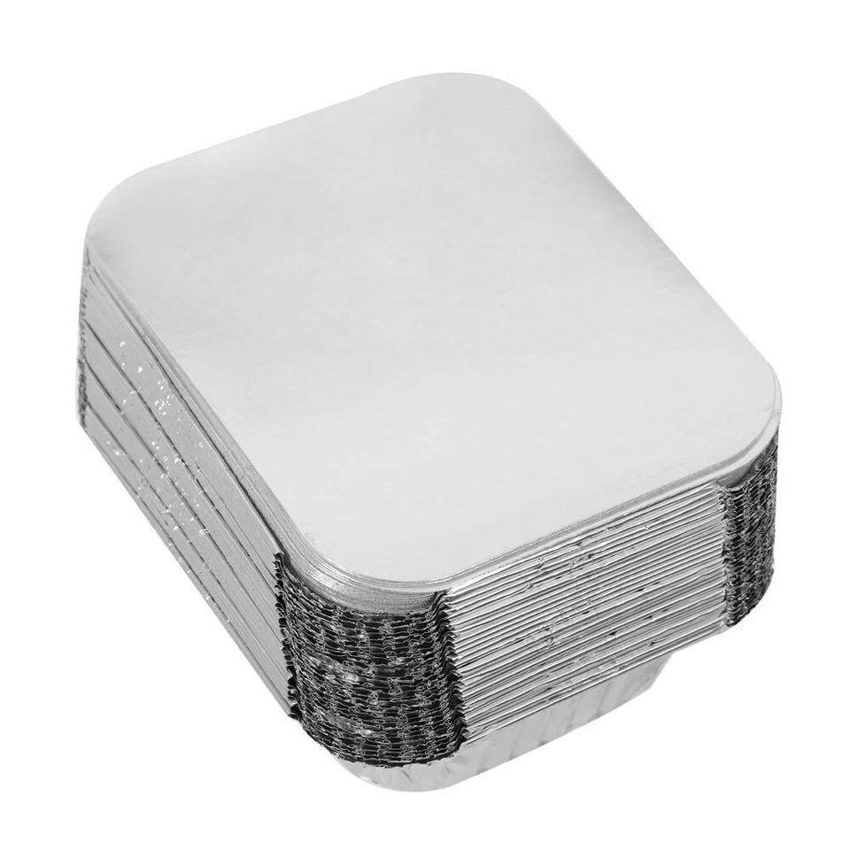 Lemon & Lime Foil Container | BBQ Dish/Food Tray | Baking Storage w/ Lid Silver | 90 Pieces
