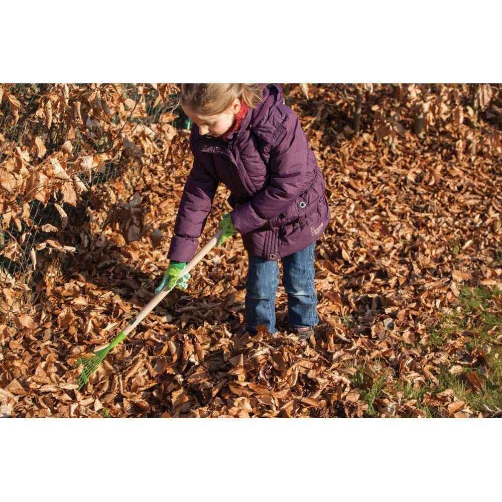 Kids/Children's Lawn Rake | 2 Piece Pretend Play Gardening Toy | Green