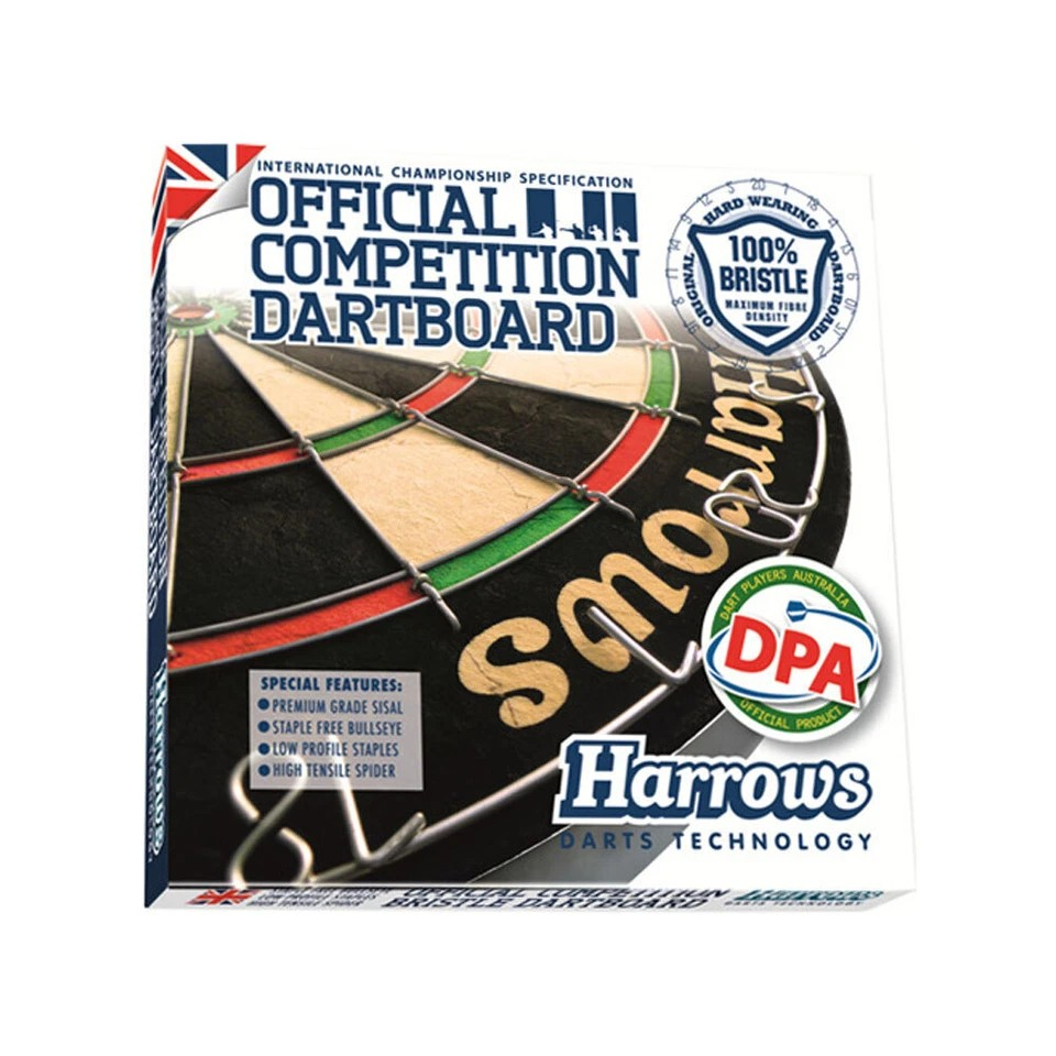 Harrows Official Competition Dartboard | Indoor Target Sports Round Dart Board Game Play | Mancave Throwing Darts