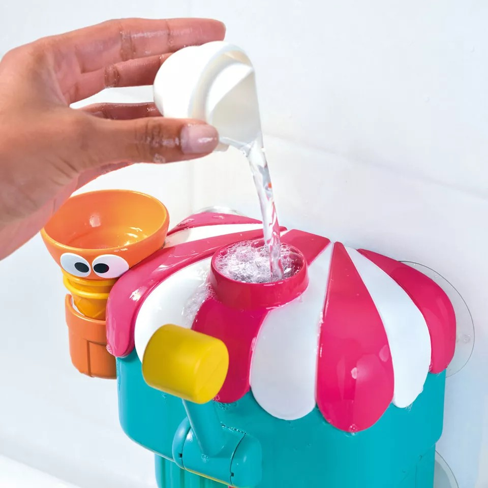 Toomies Foam Ice-Cream Cone Factory | Deluxe Baby/Toddler Bath Toy Set | Bubble Bath