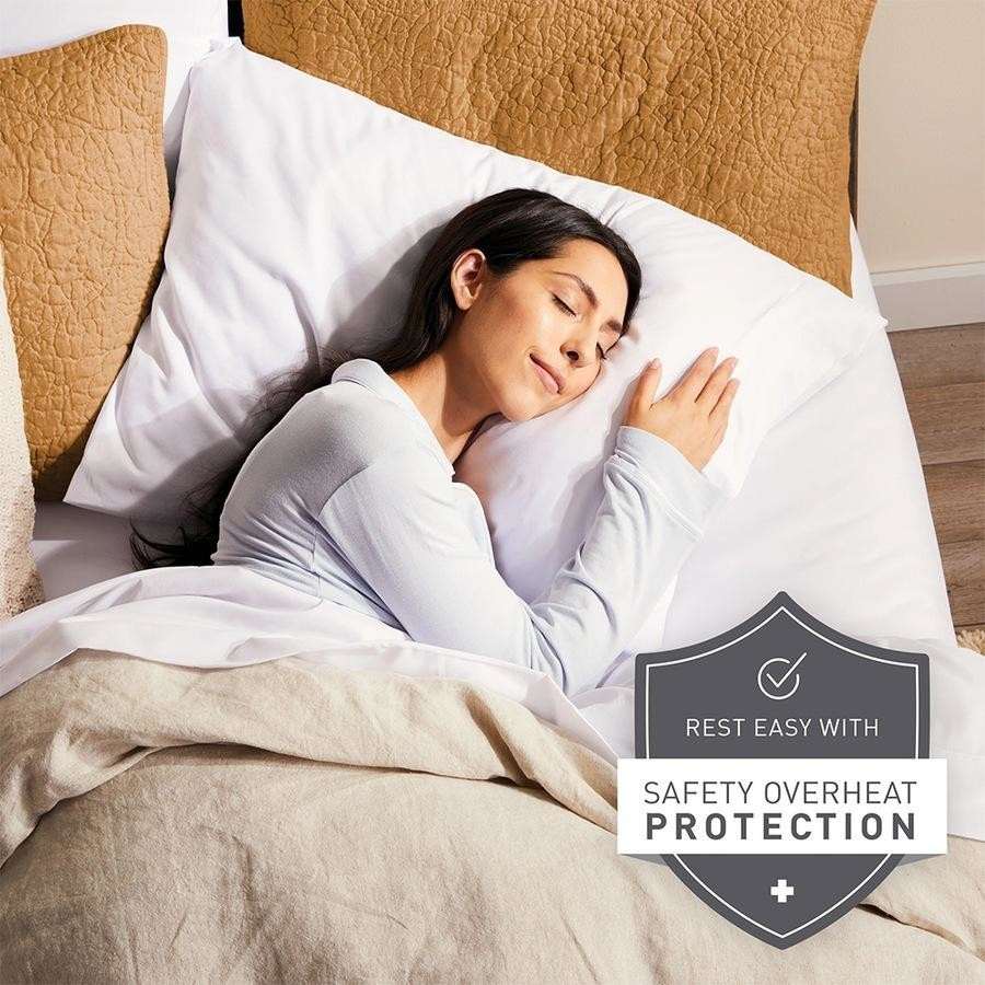 Sunbeam Fitted Size Single Premium Auto Shut Off Electric Blanket Sleep Perfect