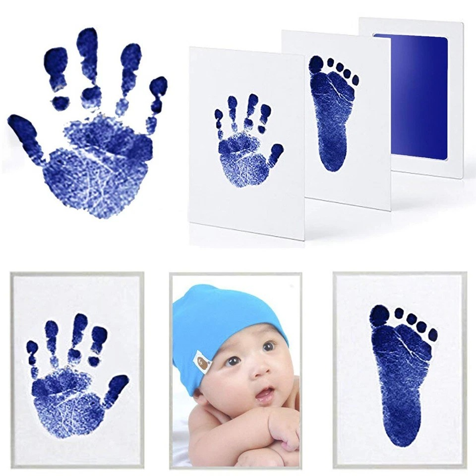 Newborn Baby Pet Wipe Safe Inkless Hand Foot Print Keepsake Kit Christmas Gift