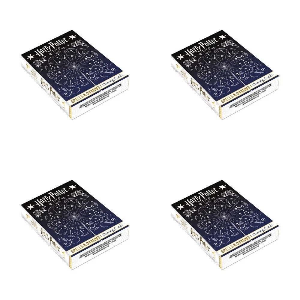 Aquarius Harry Potter Playing Cards | Spells & Charms Magic-Themed Playing Cards | 4 Set Card Deck
