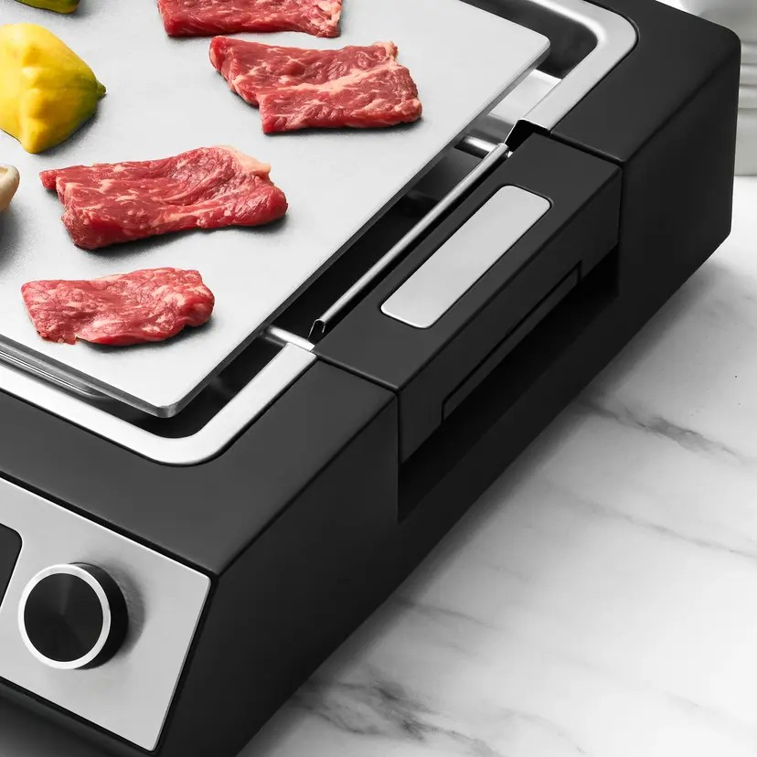 Wolstead Teppanyaki Grill | Grill Non-Stick Plate |1650W Electric Teppanyaki Tabletop Grill Griddle | Hot Plate Cooker