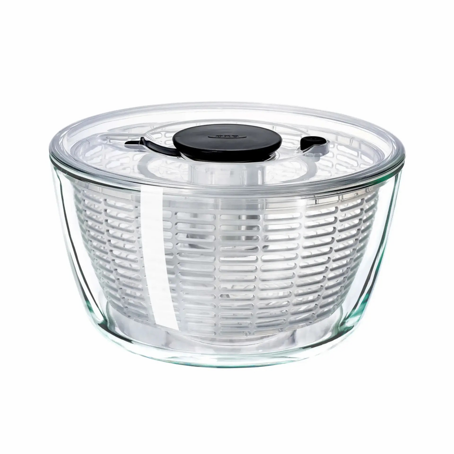 OXO Good Grips Glass Salad Spinner | Dishwasher Safe | Large Serving Bowl | Colander