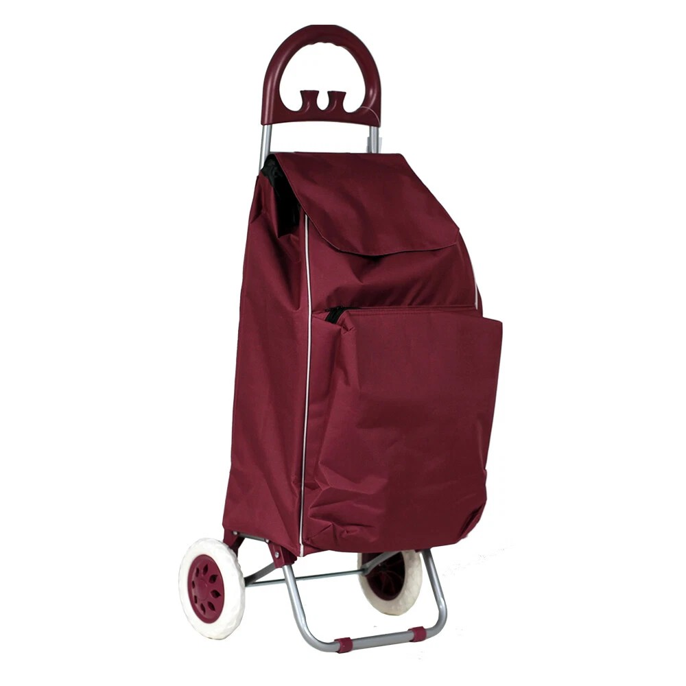 Tosca 70L/58cm Shopping Cart Trolley Bag Grocery/Market Storage w/ Wheels Plum