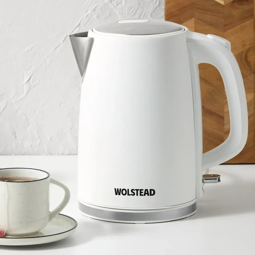 Wolstead Instant Electric Kettle and Toaster Pack | White | 1.7L Kettle and 1 x Toaster | Quick Boil |