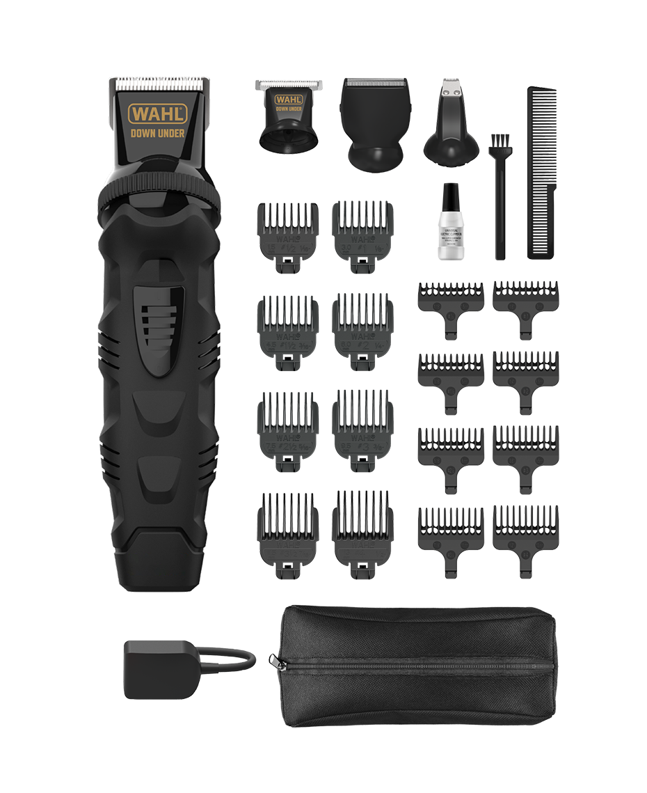 Wahl Down Under Sport 360 Trimmer | 4 Interchangeable Heads | 360° Blade Rotation & Ergonomic Grip