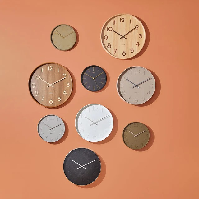 Karlsson Basswood Wall Clock | Modern Clock | Wooden Large Wall Mounted Clock